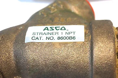 NEW ASCO 8600B6 STRAINER 1 NPT