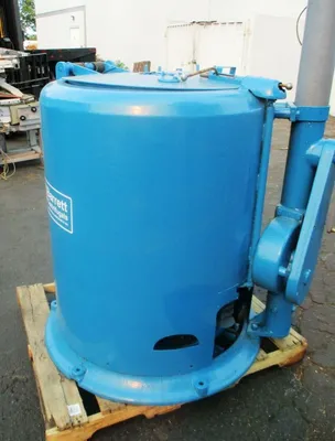 Barrett 1101-E spindle post type chip spinner with hoist.