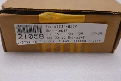 NEW OPEN BOX Parker B552ACB53C Pneumatic Solenoid Valve 150 PSI STK GF484A