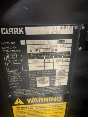 USED CLARK NP3000D-30