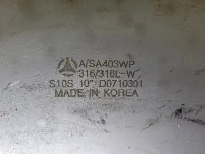 10", 45 Deg. Elbow, Butt Weld, S10S