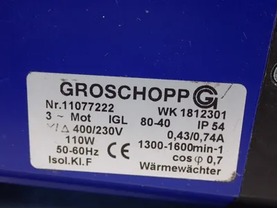Used GROSCHOPP WK1812301 Motors (misc) Ohio US | HGR 24 #734822
