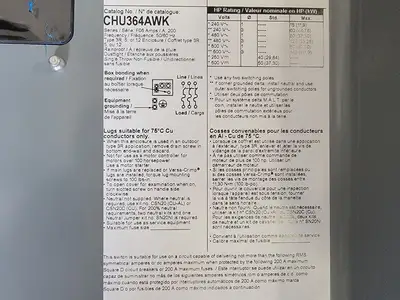 NEW SQUARE D CHU364AWK