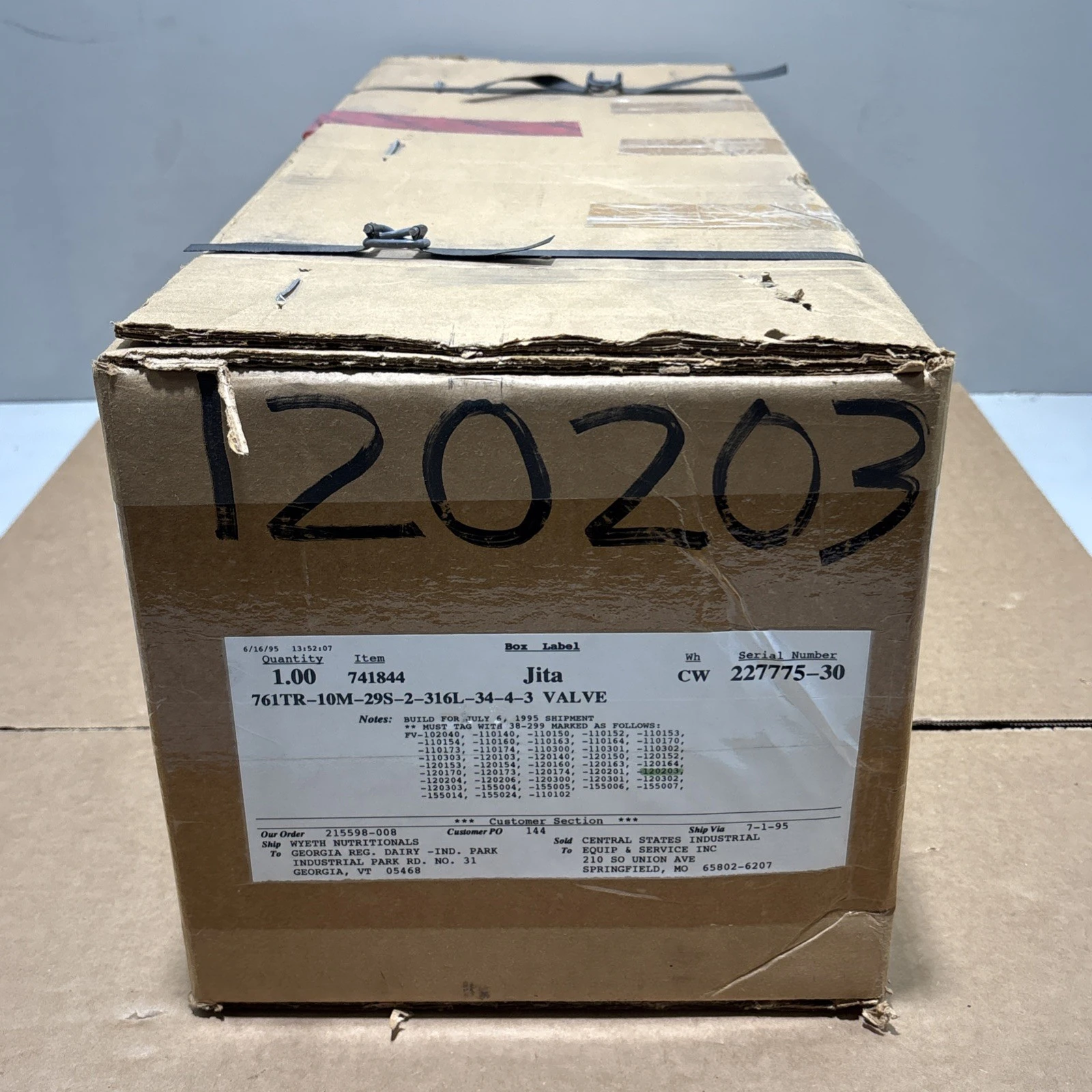 New | in-Stock Alfa Laval 761TR-10M-29S-2-316L-34-4-3 Valves/Fittings Indiana US | J&J Industrial Supply #1542780