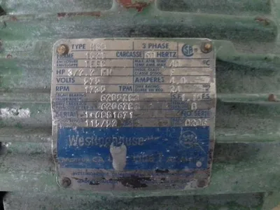 3 hp Westinghouse Life Line AC Motor, type HSB