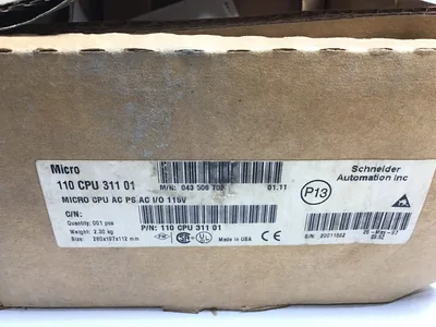 AEG Modicon 110 CPU 311 01 Micro CPU AC PS AC I/O PLC Processor 115V