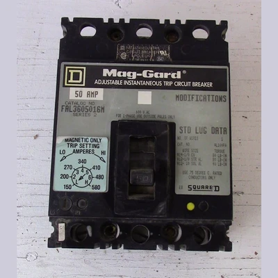 Square D 3 Pole 50 Amp FAL Breaker