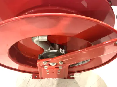 Used Reelcraft Spring-Return Dual-Pedestal Hose Reel Material Handling (misc) Michigan US | Maverick Industrial Sales #1395465