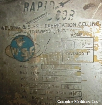 40″ Ø x 204″ L WSF Autoclave, Item # 1481
