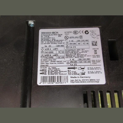 USED SIEMENS 3RW44 44-6BC34