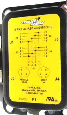 NEW TURCK 4 RKF 40-RSF 40/S651/YEL JUNCTION BOX