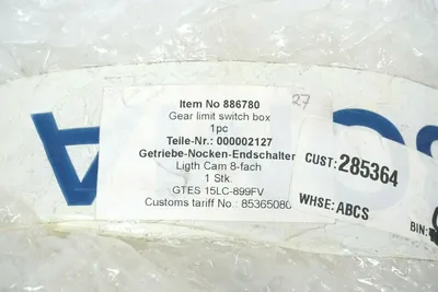 NEW STROMAG GMBH LIGHT CAM 198377/10 000002127 886780 GEAR LIMIT SWITCH BOX
