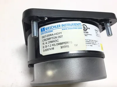Crompton 007-05RA-HGYY Switchboard Panel Meter Scale 0-1.2 Kiloamperes 4-20mADC