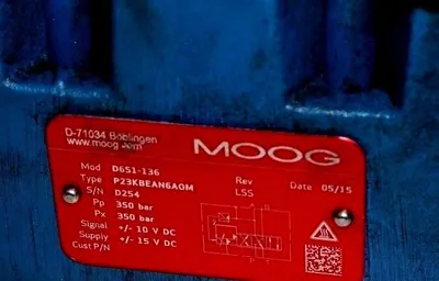 MOOG D651-136 SERVO VALVE P23KBEAN6A0M, D651136