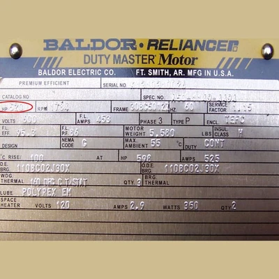 Baldor 520 hp Electric Motor