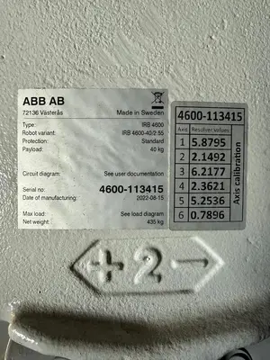 Used 2022 ABB ABB IRB 4600-40/2.55 Robots Michigan US | RAB Industries, Inc. #892329
