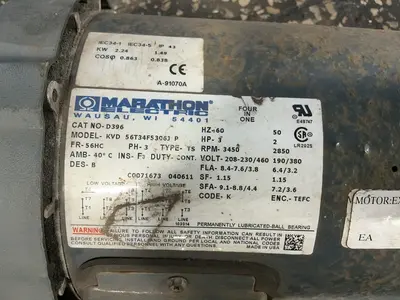Used MARATHON ELECTRIC KVD 56T34F5306J P Motors (misc) Ohio US | HGR 24 #1323444