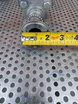 USED LOT OF 2 - FLOWSERVE 1 EK7066TXBO V36 RO BALL VALVE W/ 3 WAY 1" SANITARY FITTING