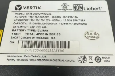 NEW VERTIV GXT5-2000LVRT2UXL RACK TOWER UPS W/ MP2-120C MicroPOD BYPASS SWITCH