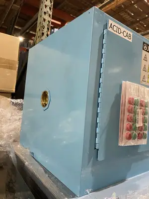 USED JUSTRITE SURE-GRIP EX ACID AND CORROSIVE STORAGE CABINET 12 GAL / 45L