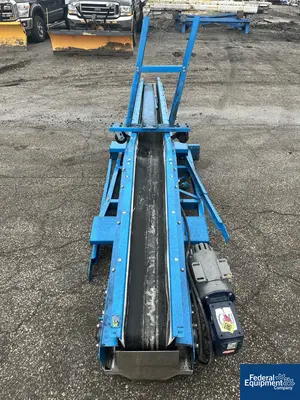 USED New London Engineering 10" New London Inclined Belt Conveyor, Model T4-521-10"
