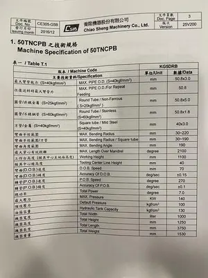 Used 2016 CHIAO SHENG A50TNCPB Pipe, Tube & Bar Benders Michigan US | Aucto #1306797