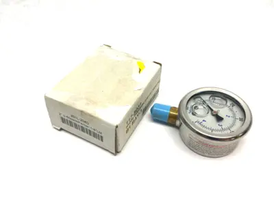 USED PIC GAUGES LIQUID FILLED PRESSURE GAUGE 2" 0-60PSI 1/4" BOTTOM PORT