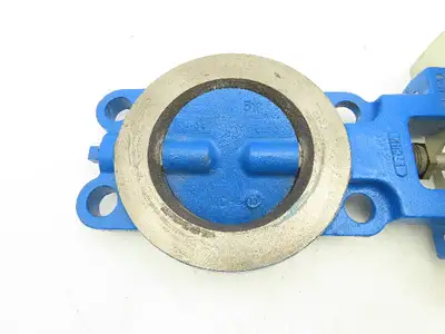 4" Wafer Style Steel Butterfly Valve Metal Seated with Handle