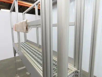 Parco Crossover Bridge Ladder Conveyor Walkover 40" Tall 47" Wide Aluminum