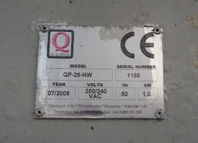 10 to 25 Kg Qualipack S/S Single Head Powder Filler Type QP-25 NW