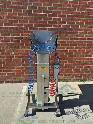 USED PALAMATIC PALPHARMA TIP AIR OPERATED PORTABLE DRUM TILTER / LIFT SWL 100 KG