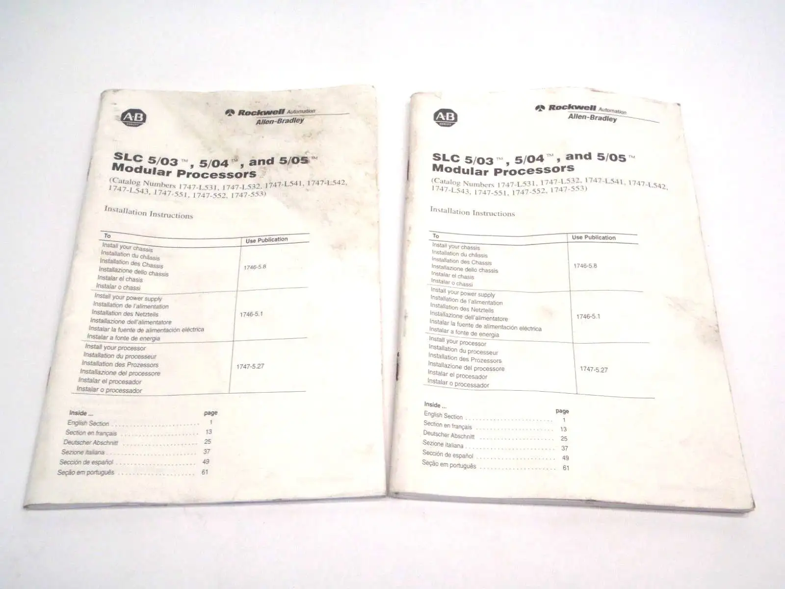 Used ALLEN-BRADLEY MODULAR PROCESSORS INSTRUCTIONS Misc Industrial Equipment | Maverick Industrial Sales #1121130