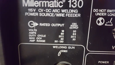 Miller Millermatic 130 Welding Power Source