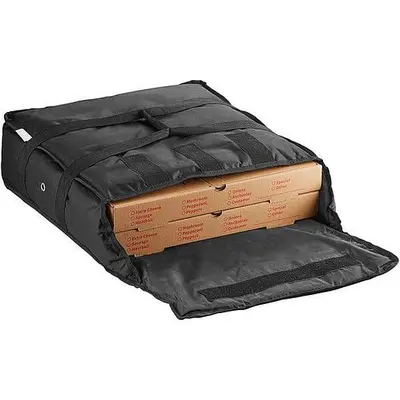 Insulated Pizza Delivery Bag, Soft-Sided Heavy-Duty Nylon, 18" x 18" x 5" - Holds Up To (2) 16" Pizza Boxes or (1) 18" Pizza Box