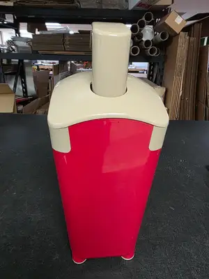 Used Keystone Used Heinz Keystone 1.5 Gallon Red Plastic Countertop Ketchup Pump Dispenser - FG9 Beverage Dispensers Illinois US | Falcon Restaurant Supply #1373534