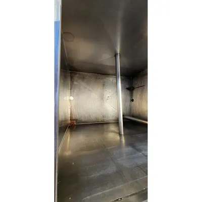 Used Dual Chamber Stainless Steel Liquid Holding Tank - 670 Gallon Cap.