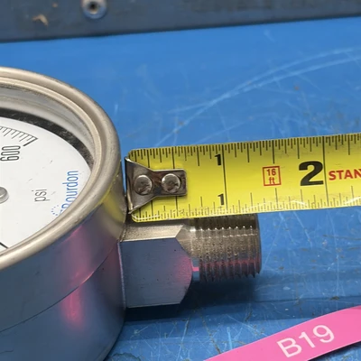Bourdon 0-600 316L Industrial Pressure Gauge NNB Fast 🇺🇸 Shipping + Warranty