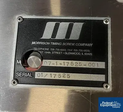 USED Morrison Morrison Bottle Feed Screw Conveyor Attachment