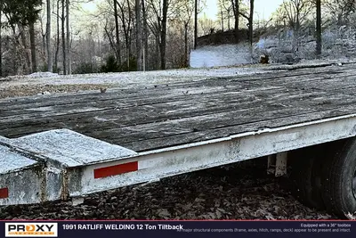 Used 1991 RATLIFF WELDING 12 TON TILTBACK Tiltbed Trailers Kentucky US | Proxy Equipment #1384925