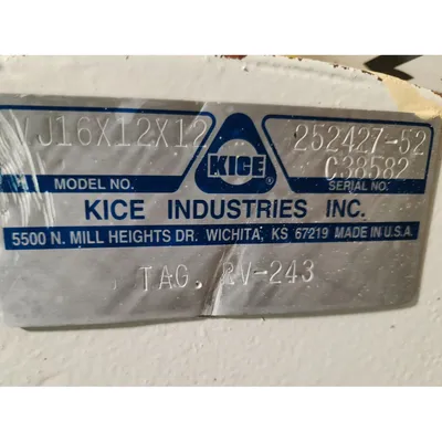 Used KICE INDUSTRIES INC. VJ16X12X12 Valves/Fittings West Virginia US | JM Industrial #1545693