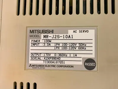 Used MITSUBISHI ELECTRIC MR-J2S-10A1 Industrial Controls Ohio US | Surplus Asset Holdings #1290363