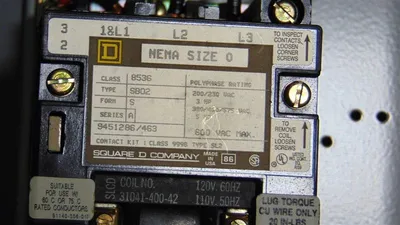 Square D 8538 SBG12 Combination Starter Size 0 30 Amps Used