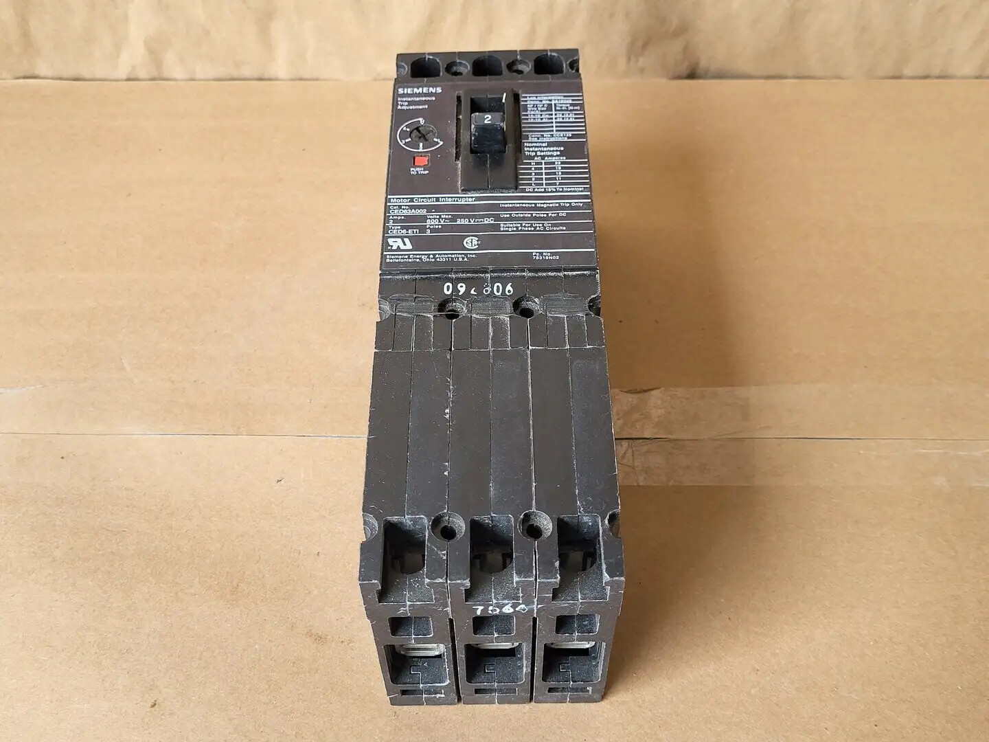 USED SIEMENS CED63A002