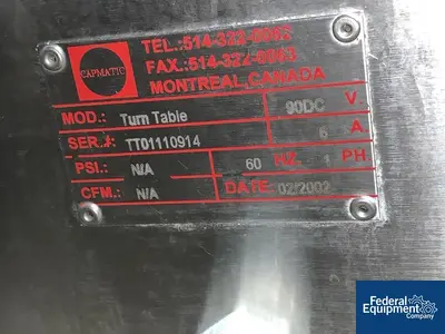 USED Capmatic Capmatic Inline Vial FIlling Line, Model Conquest FS8