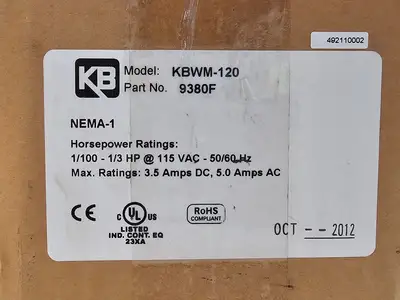 New | in-Stock KB ELECTRONICS KBWM-120 Misc Electrical & Power Parts British Columbia CA | Lenmark #1744016