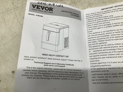 Used VEVOR ICM2366 Ice Machines Michigan US | Miedema Asset Management Group #1342039