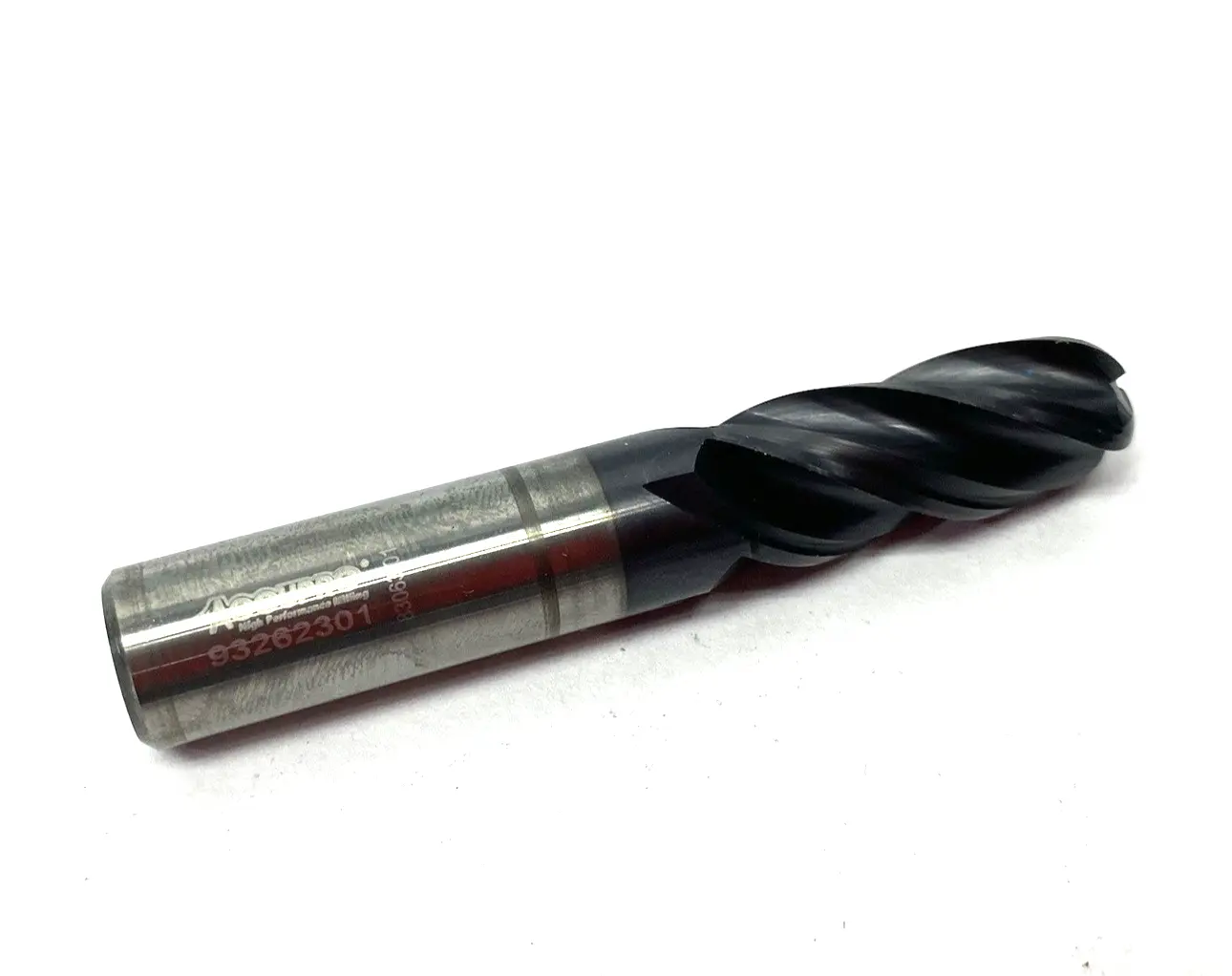 | Accupro 93262301 Ball End Mill: 1/2" Dia, 1-1/4" LOC, 4 Flute Solid Carbide - New – Open box