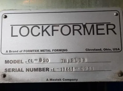 Used LOCKFORMER CL820 TRIPLE X Roll Formers Ohio US | HGR 24 #728735