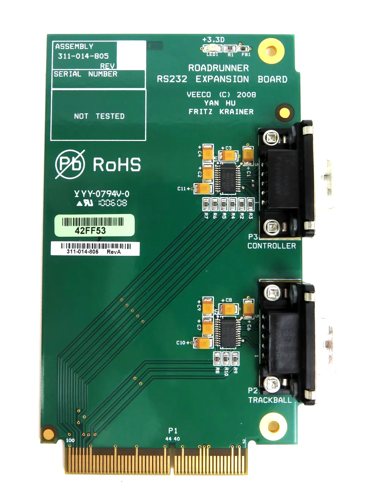 Veeco 311-014-805 Roadrunner RS232 Expansion Board NEW Sealed PCB