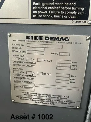 2000 VAN DORN 500HT2800 Injection Molding Horizontal/Vertical | Machinery Network (3)